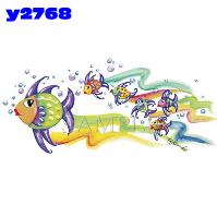 Click to order printed t-shirt y2768... Fish Family (Youth Size Print)